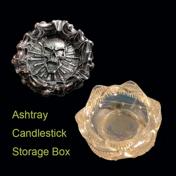 

Ashtray Candlestick Storage Box Skull Lotus Shaped UV Resin Jewelry Molds Jewelry Accessoreis