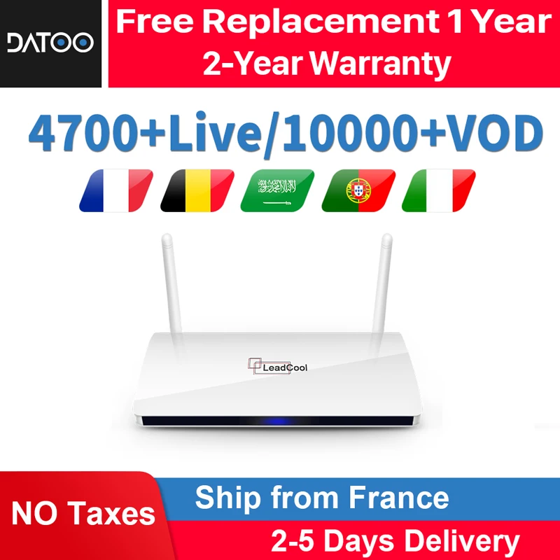 

IPTV France Arabic Italy Spain IP TV 1 Year DATOO Leadcool Android 8.1 IP TV France IPTV Arabic French Italian Spain Italy Box