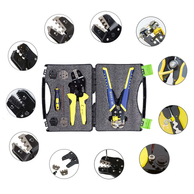 £10.19 5 In 1 Ratchet Terminal Crimping Pliers Multi Tool Wire Crimpers Engineering Ratchet