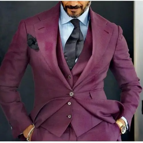 

Latest Fashion Men's 3 Pieces Wedding Suits Groomsman Best Man Formal Party Tuxedos Slim Fit dress (jacket+vest+pants)