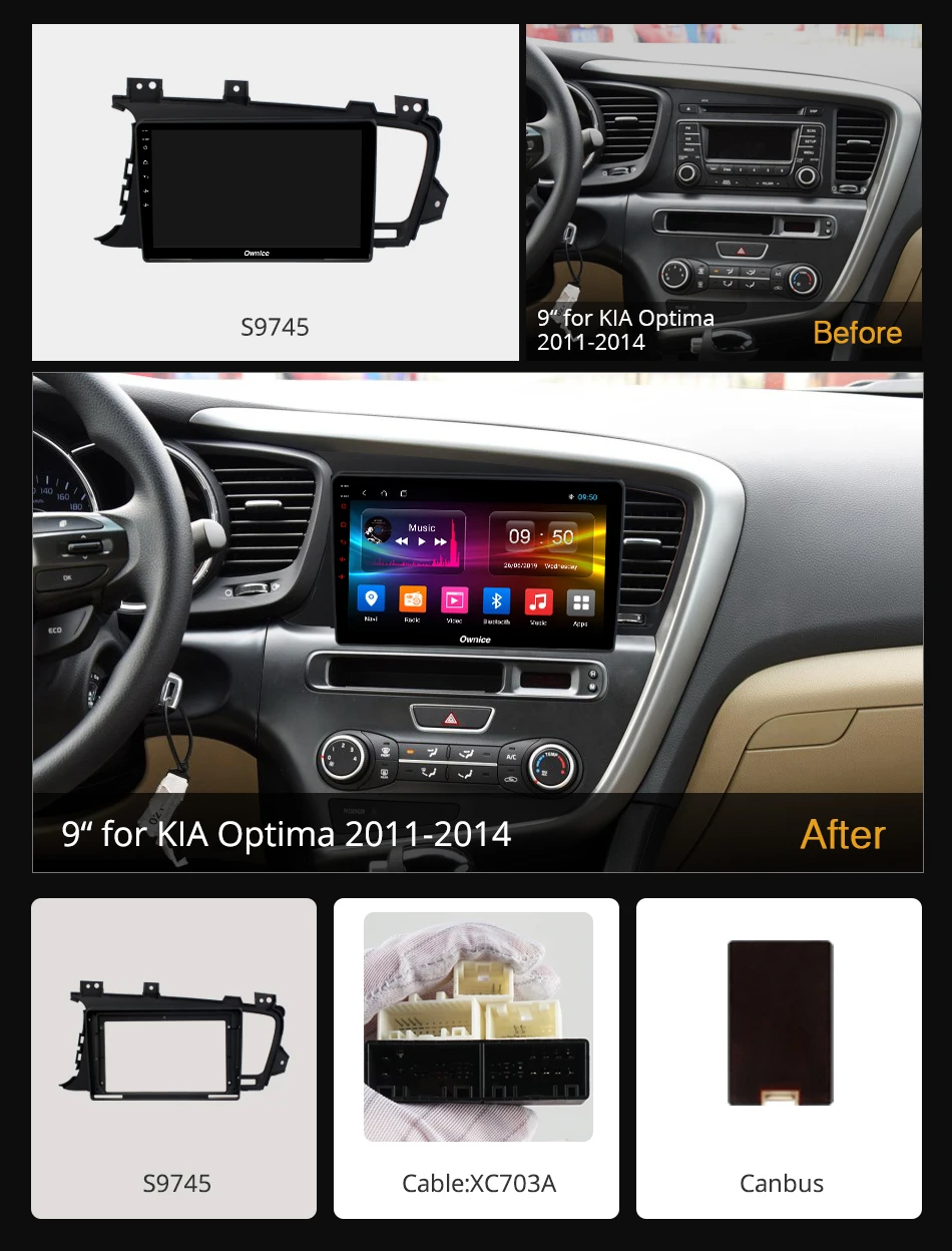 Ownice K1 K2 K3 K5 K6 Android 9 0 2DIN 360 панорама DSP 4G автомобильный DVD для KIA K5/optima 2011 2015 плеер