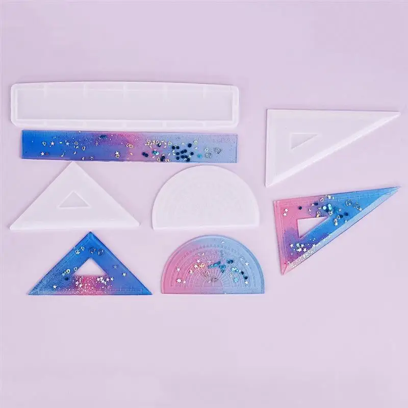 DIY Ruler Resin Mold Protractor Triangle Ruler