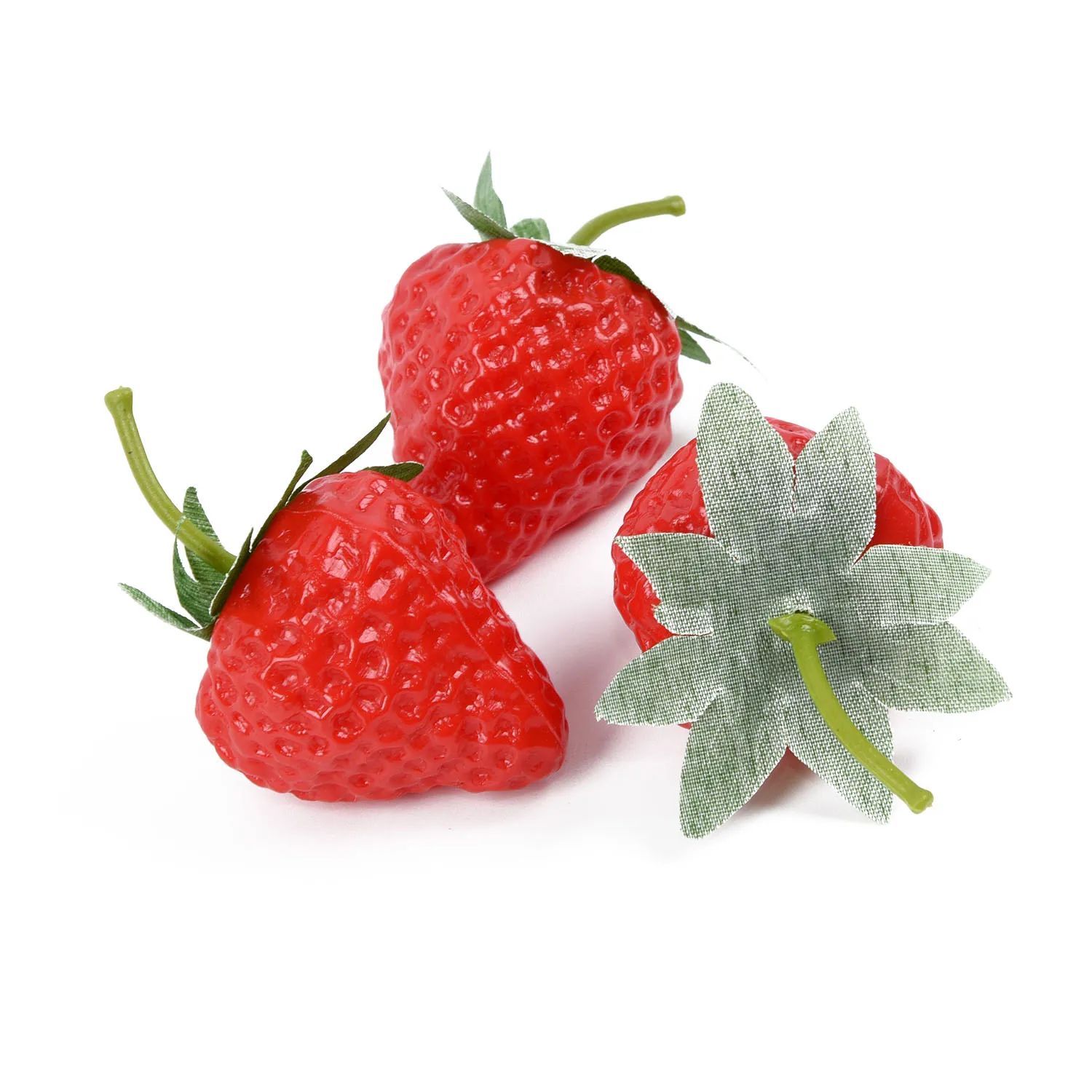 

Artificial Fruit Decorations Plastic Strawberry Fake Display Crafts Red For Kitchen Home Foods Decor Figurines Miniature 1pcs