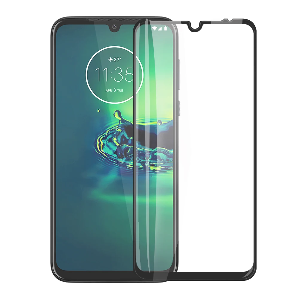 Закаленное стекло с полным покрытием для Moto G8 G7 Plus E6 G6 P30 Play Защита экрана One Zoom