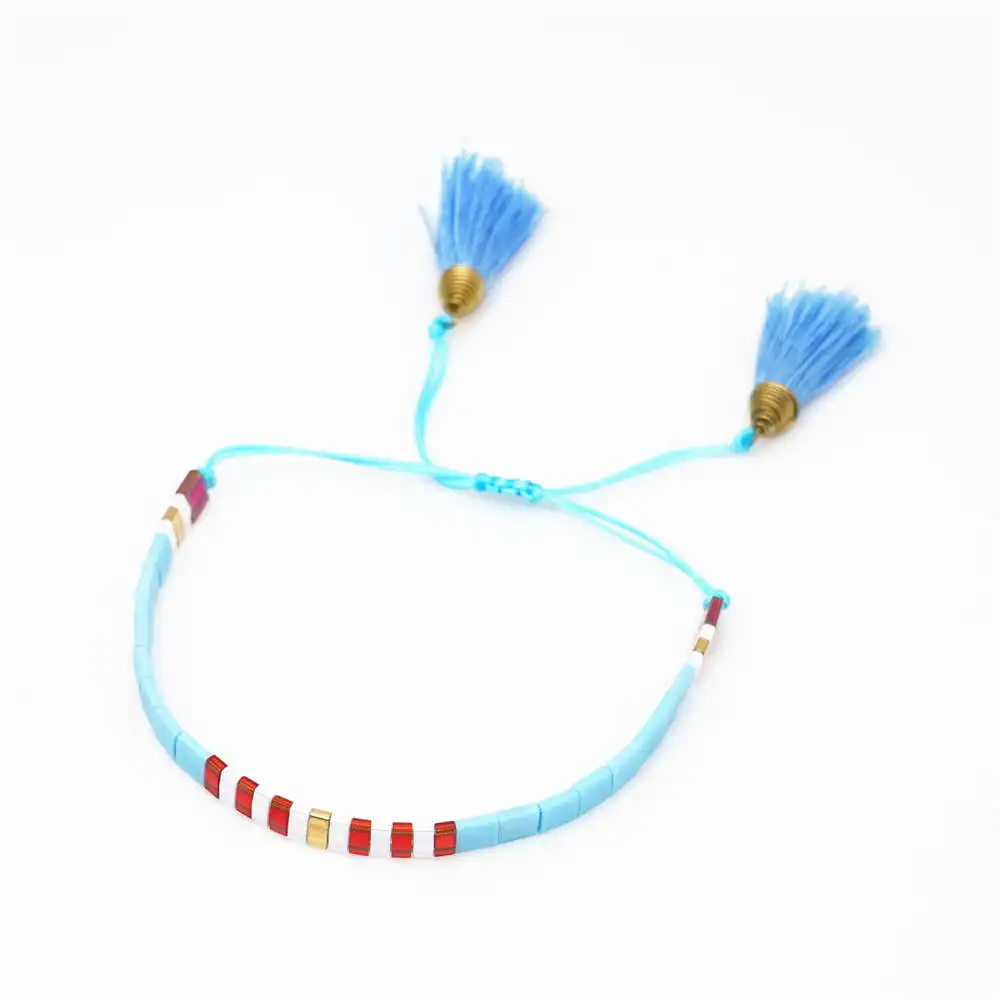 Go2boho браслет для женщин MIYUKI Tila бусины браслеты Pulseira Mujer Moda кисточкой ювелирные изделия богемный Летний Пляжный Бохо ручной работы