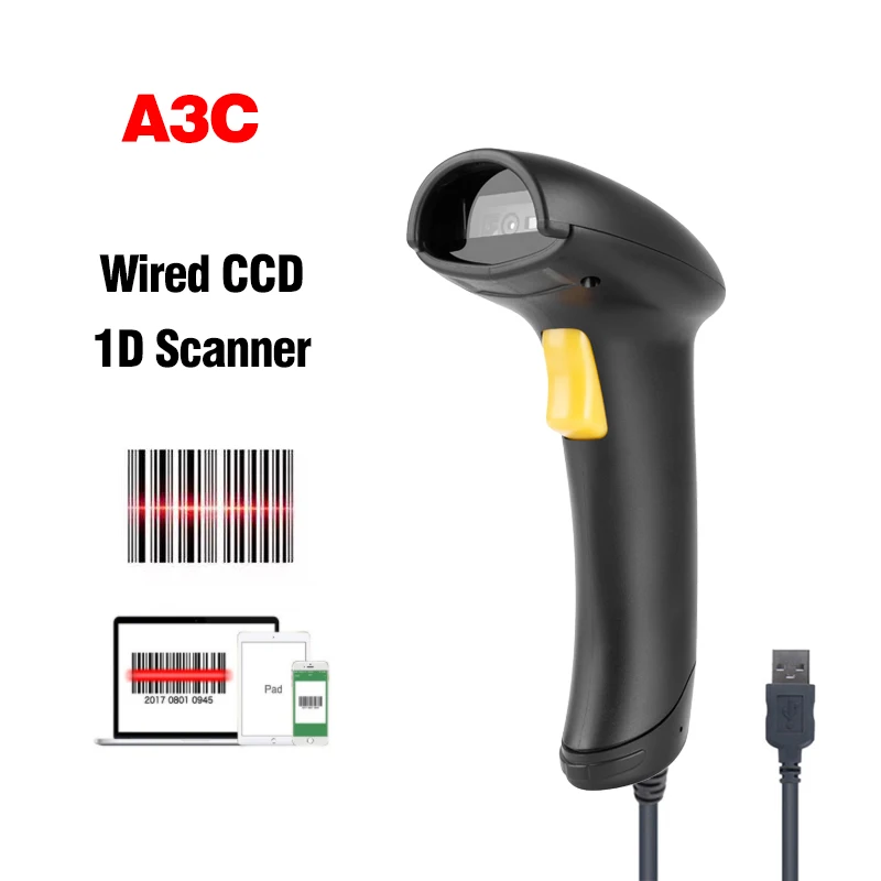 Беспроводной сканер штрих кодов портативный карманный 1D/2D QR 2 4G Лазерный CCD Bluetooth