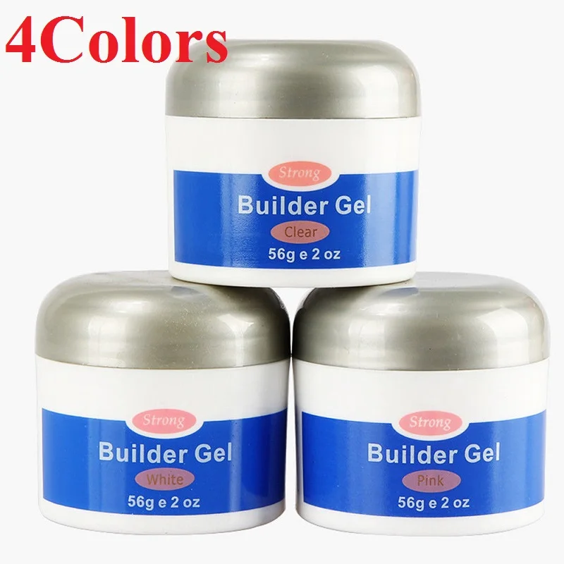 

2019 HOT Removable 56g UV Builder Gel Easy to Use Soak Off Extension Polygel Quick Dry 4 Colors Beauty Nail Art Glue Nail Gel