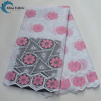 

Embroidery lace fabric African lace fabric 2019 high quality lace milk silk laces tulle fabric with stones for Evening party