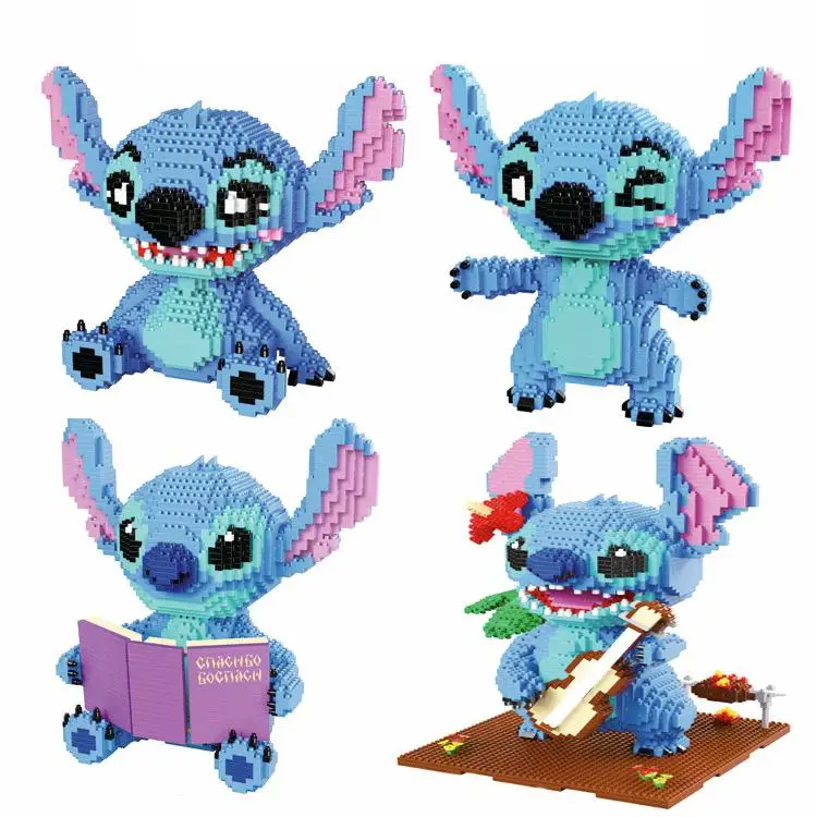 

Cartoon Anime Figure Stitch Blocks Diy Small Particle Model Plastic Block Educational Kids Toys Christmas Birthday Gifts