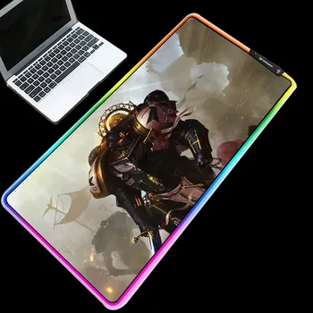 

XGZ RGB Gaming Mouse Pad Cool Warhammer 40K LED Backlit Mice Mat Non-slip Precision Control Thickness 3mm/4mm for Gamer Gaming