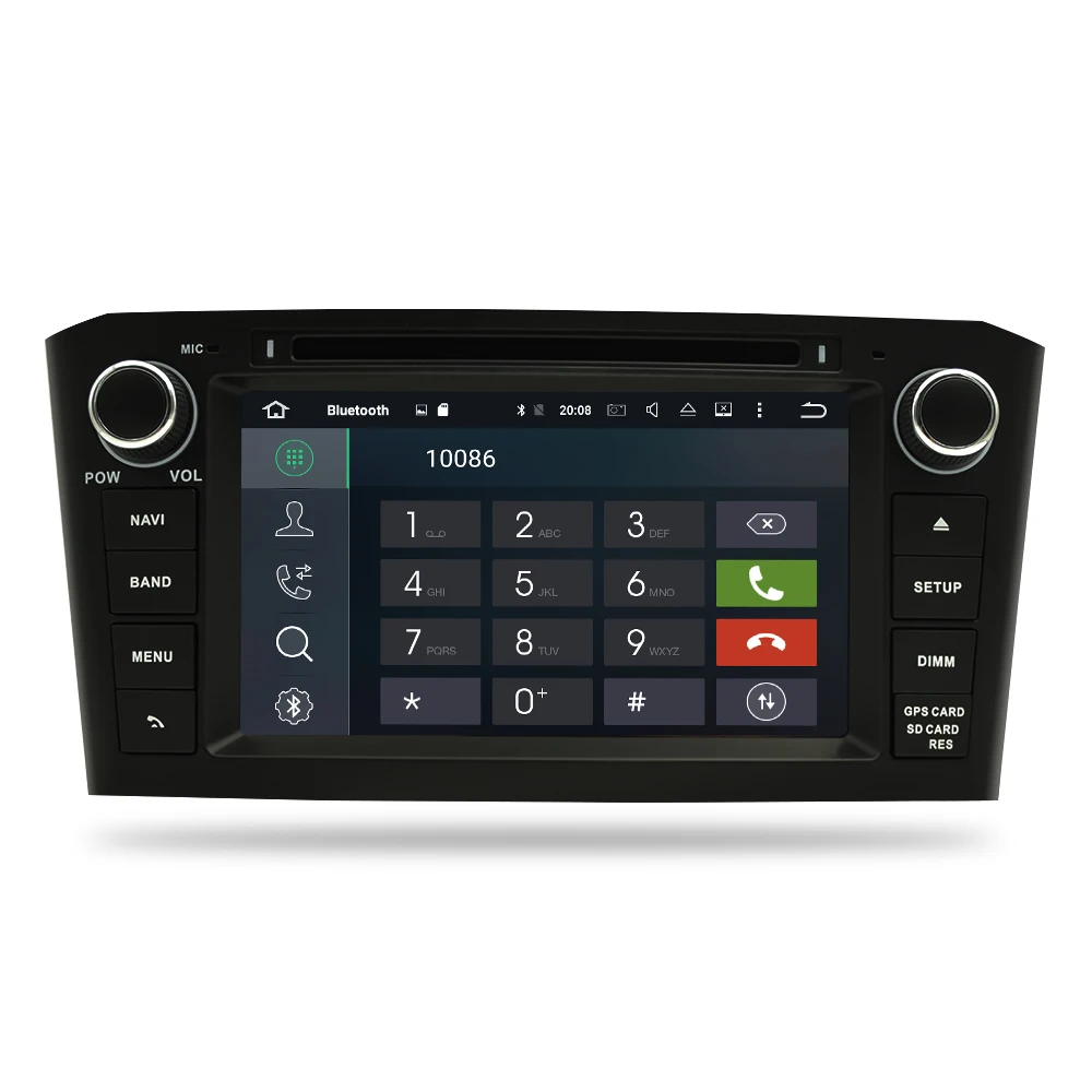 Мультимедийная головка для Toyota Avensis/T25 10 0 2003 Android 2008 4 Гб ОЗУ DVD стерео GPS навигация