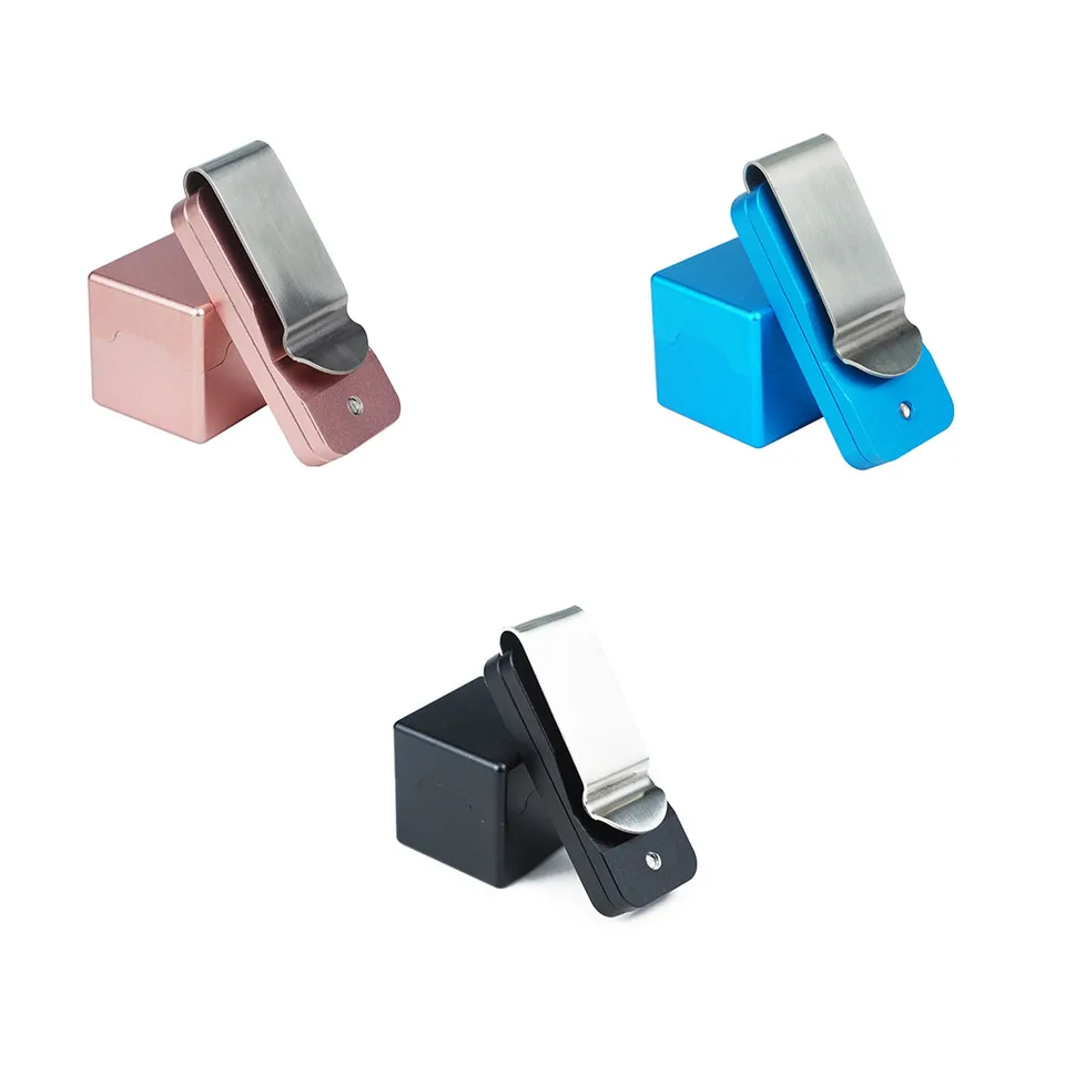 HERCHR Portagessetto da Biliardo, Scatola Magnetica per Gesso per Stecca da Biliardo, Ottagono Portatile, Custodia per Stecca a Tre Strati, Accessori per Gli Amanti del Biliardo(Blu