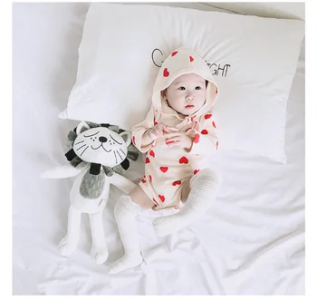 

Newborn Baby Cotton Rompers Love Pattern Baby Boy Girls Short Sleeve Baby Costume Jumpsuits Roupas Bebes Infant Clothes