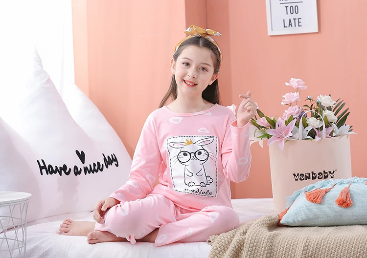 Pajamas animal for girls Children Baby home Clothing Set Kids Unicorn Cartoon Sleepwear Autumn Cotton Nightwear Boys Pyjamas Set