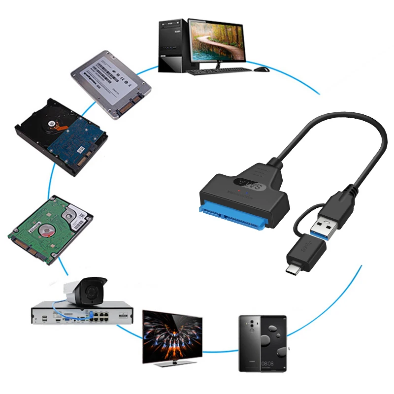 USB 3 0 C 1 до 2 5 &quotSATA III Кабель-адаптер для жесткого диска/SATA к USB3.0 конвертер Usb Hdmi Vga
