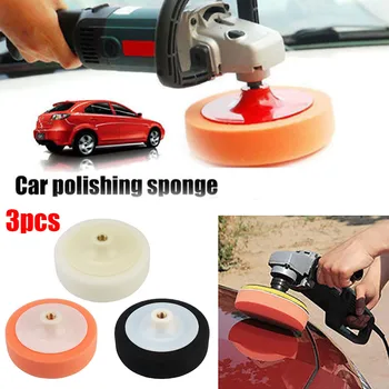 

3 pcs 150mm sponge car polishers wax pad polishing kits for marine car polishing buffer wheels to eliminate scratches