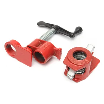 

3/4 inch Pipe Clamp Woodworking Wood Gluing Heavy Duty Pipe Clamp Fixture Carpenter Woodworking Cast Fixture Carpenter Tools