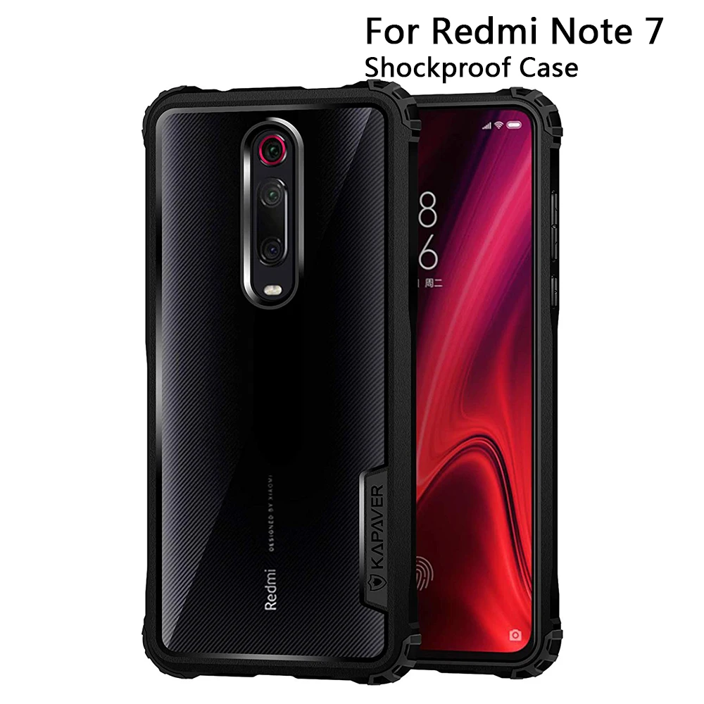 Чехол для телефона capaver для Xiaomi Redmi K20, чехол для Redmi K20 Pro, чехол, роскошная задняя крышка из ТПУ, ударопрочный бампер, устойчивая защита - Цвет: Черный