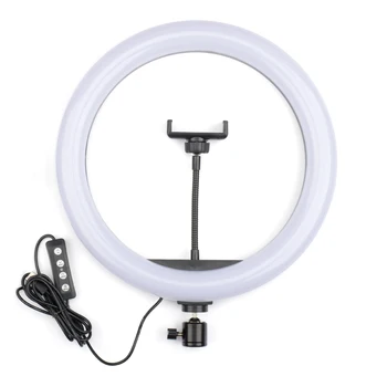 

12 Inch Dimmable LED Photography Selfie Ring Light Fill Lamp With Tripod Phone Bracket For Video Live YouTube Party