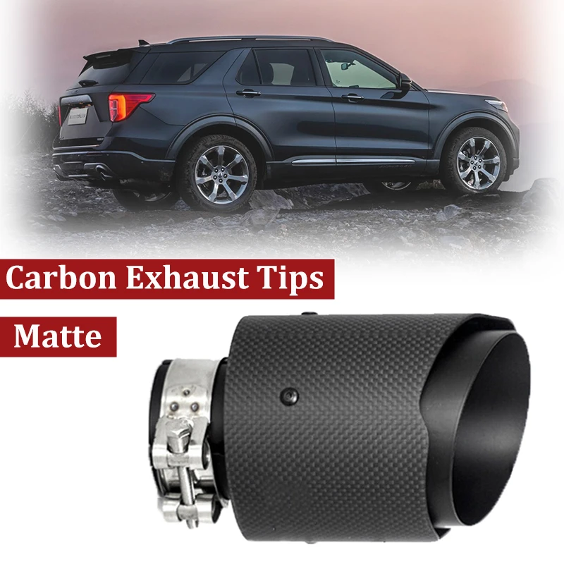 

Geetha Car Styling Modification Rear Pipe Tail 3k Carbon Stainless Steel Exhaust Tip End Tips Muffler pipe Universal Tail Pipes
