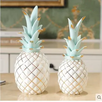 

American style creative ceramic pineapple crafts, modern art furnishings, home office bar restaurant table decoration gifts