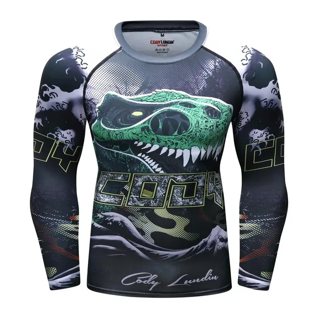 Футболка MMA herren rashguard jiu jitsu bjj футболка Langarm фитнес Муай Тай Бокс спортивный пуловер Рашгард MMA boxen Jersey - Цвет: 15