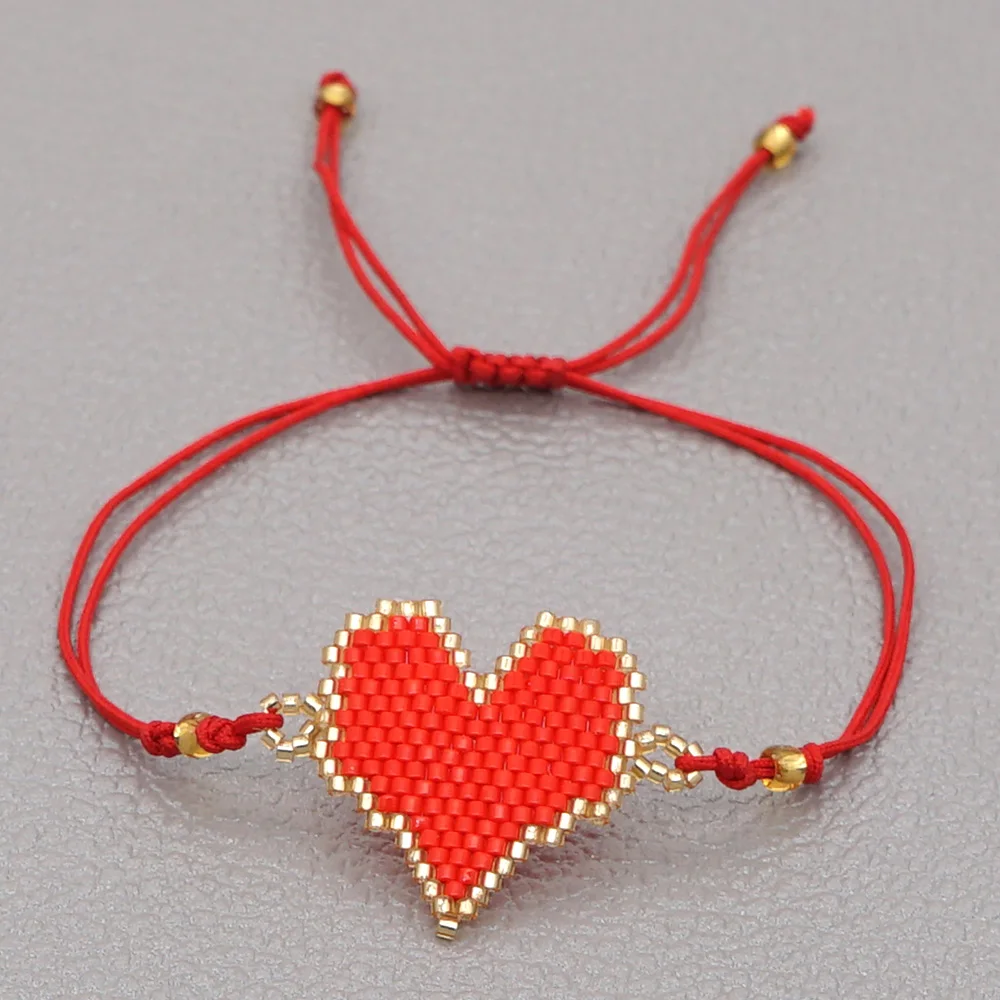 

Go2Boho Friendship Bracelets for Women Miyuki Bracelet 2021 Red Thread Jewellery Heart Pulseras Boho Jewelry Gift Handmade