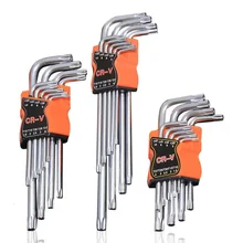 

9PCS Double-End L Type Screwdriver Hex Wrench Set Allen Key Hexagon Flat Ball Torx Star Head Spanner Key Set Repair Hand Tools