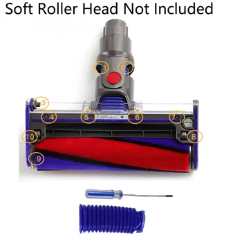

Suitable For Dyson V6 V7 V8 V10 V11 DC74 Soft Velvet Roller Suction Blue Hose Household Cleaning Kits