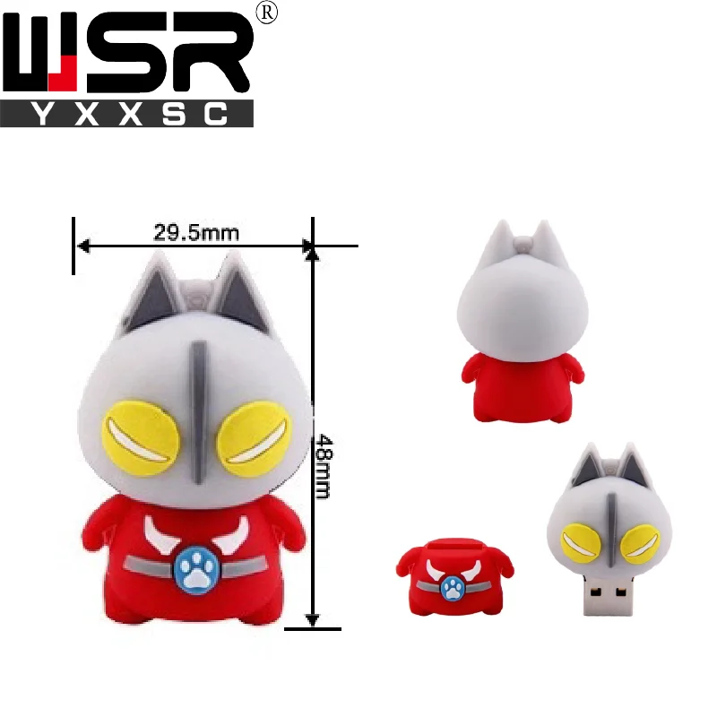 Wsryxxsc мультфильм uitraman usb флэш накопитель Водонепроницаемый 64 ГБ 32 16 8 4