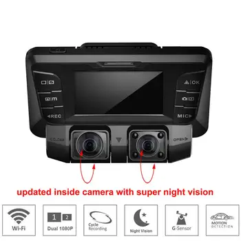 

4K hidden Wifi Car DVR Camera Novatek NT96660 Dash Cam dual lens SONY IMX323 Car Video Recorder Dual Full 1080P