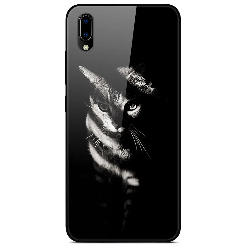 48 F для VIVO Y91C чехол VIVOY91C стеклянный жесткий чехол для телефона для VIVO Y91i чехол VIVO Y91 C мягкий бампер чехол закаленное для Vivo Y93 Y 93 - Цвет: 48