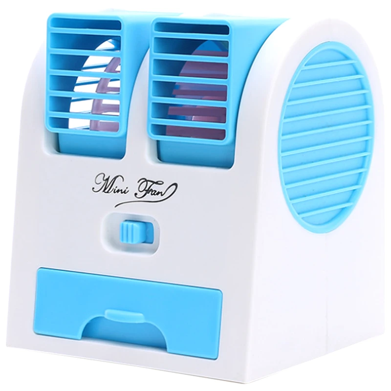 

Mini Usb Small Fan Cooling Portable Desktop Dual Bladeless Air Conditioner