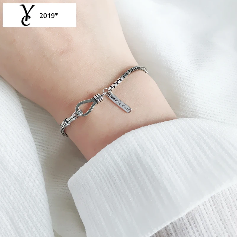 

100% real. 925 Sterling silver Jewelry Snakebone Chain beads lucky Chain Bracelet adjustable for DIY Handmade YC128
