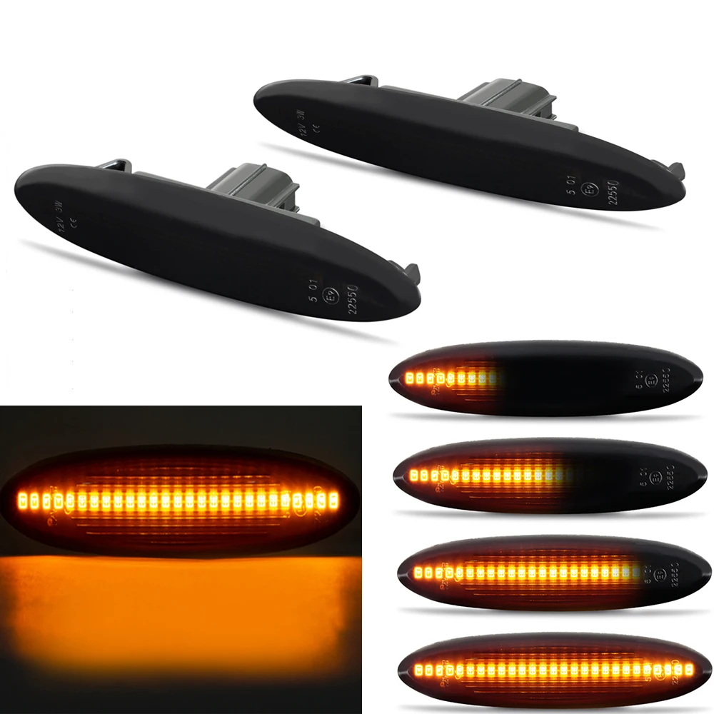 

2Pcs For Lexus IS250 IS350 SC430 Toyota MARK X REIZ CROWN UZZ40 Highlander Camry 40 LED Dynamic Side Marker Turn Signal Lights