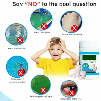 

Pool Cleaning Floating with 100pcs Purifier Tablets Swimming Pool Chlorine Dispenser Kit OCT998