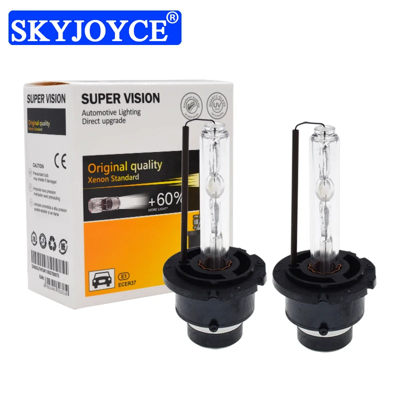SKYJOYCE-bombilla de Xenón HID de repuesto, Kit de faros de coche, 35W, 55W, D2S, D2R, 3000K, 4300K, 5000K, 6000K, 8000K, 2 uds.