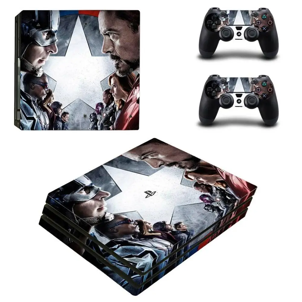 Наклейка Marvel Мстители PS4 Pro s PS 4 Play station 4 Pro Виниловая наклейка для playstation 4 Pro консоль и контроллер - Цвет: YSP4P-1844