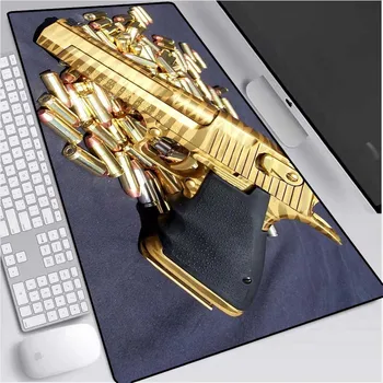 

Your Own Mats CS Gun Wallpaper Keyboard MousePads Laptop Gaming Mice Large Lock Edge Mousepad Size for 30x80cm 40x90cm Desks