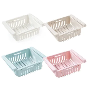 

New Storage Holder Kitchen Article Storage Shelf Storage Rack Kitchen Refrigerator Drawer Organizer Plate Layer Shelf Basket