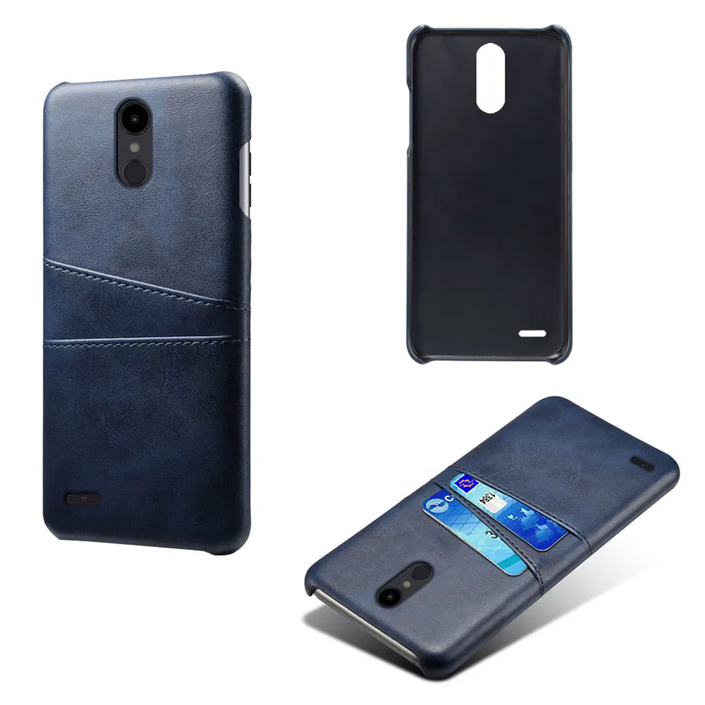 

10pcs/lot Retro Card Slots Back Leather Case Cover For LG K20/K40/K50/V30/V30 S/Q60/W10/W30/Aristo 2 Q8/V50 ThinQ Fundas Coque