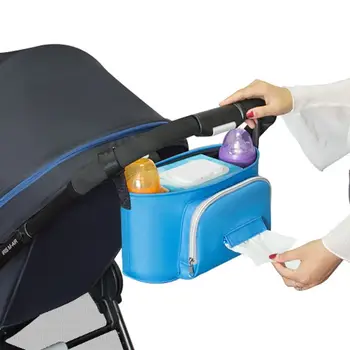 

Buggy Pram Bag Organiser, Baby Pushchair Storage Bag Universal Waterproof Stroller Bag Organizer fits All Buggy Models