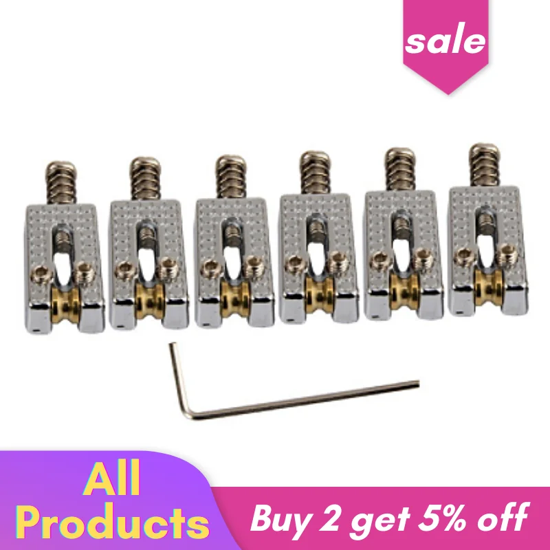 and Strong Guitar Saddles with Wrench for Guitar Lovers for Electric Guitar 01 Metal Tremolo Saddles and Strong Guitar Saddles with Wrench for Guitar Lovers for Electric Guitar 01 Metal Tremolo Saddles
