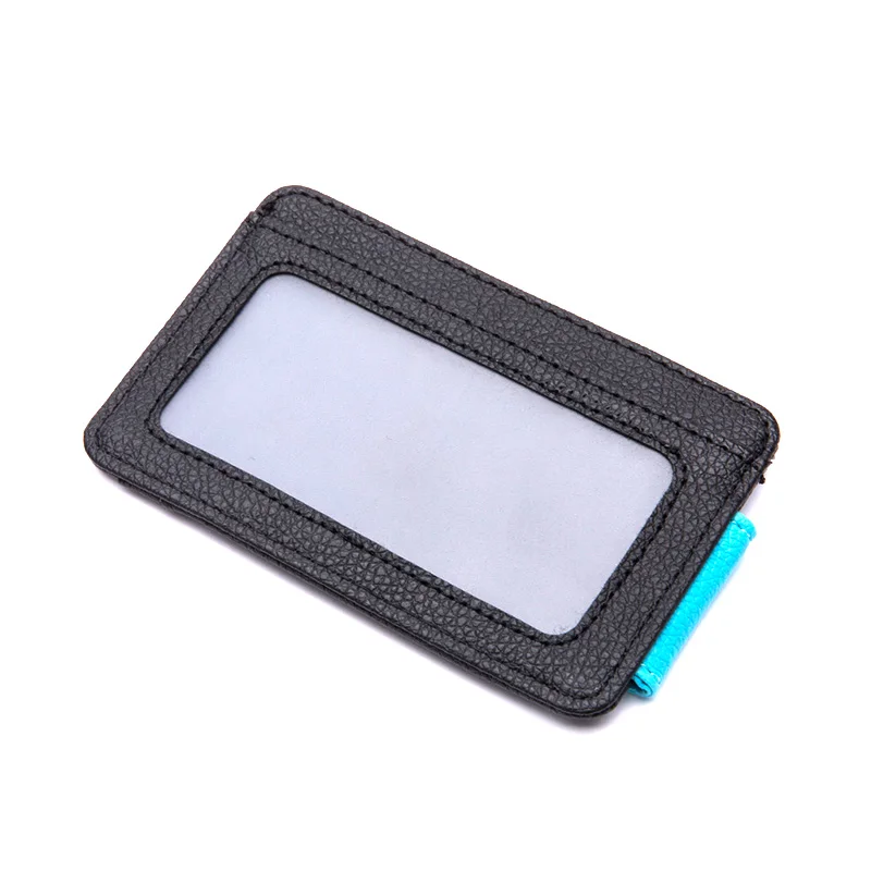 Black KUDIAN искусственная кожа медведя магнитный зажим для денег короткий тонкий мужской кошелек винтажные Зажимы для денег зажим для денег маленький кошелек BID214 PM49 - Цвет: Black
