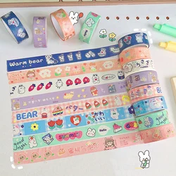 Bande adhésive Washi colorée Ins Cartoon 3m, étiquette de masquage créative Kawaii, papeterie décorative pour ordinateur portable, DIY bricolage 