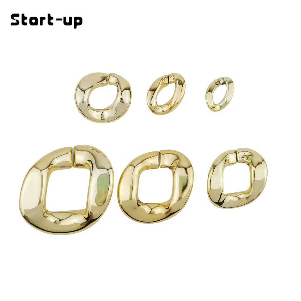 

80pcs/lot Statement Portrait Exaggerated Thick Chain Cool Chain Hip Hop Necklace CCB Basic Clavicle Chain Jewelry