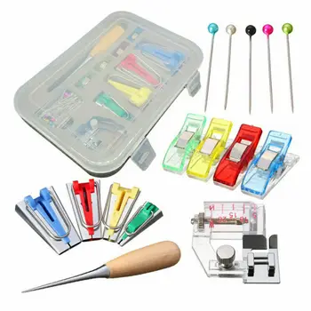 

Fabric Bias Tape Maker Set of 4 Sizes Sewing Binding Quilting Tool Presser Foot
