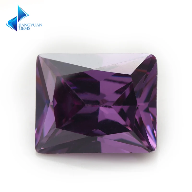 50 шт. прямоугольной формы 5А фиолетовый цвет CZ камень 2x3 13x18mm искусственные камни