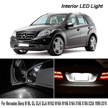 

Perfect White LED Bulb Interior Reading Map Dome Light Kit For Mercedes Benz M ML GL GLK GLA W163 W164 W166 X164 X166 X156 X204