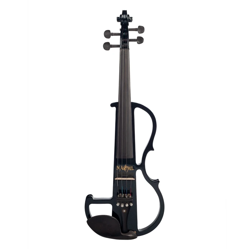 

NAOMI Electric Violin 4/4 Full Size Violin W/Case Bow Earphone Rosin Set Black New